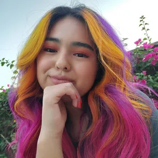This one Kat did and I look like a beautiful flower