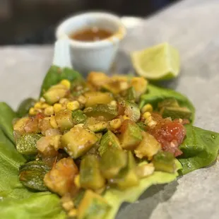 Calabacita with lettuce