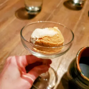 Course #7 (dairy free) - coffee ice cream