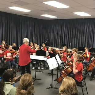 A mini mid-semester concert given by 1 of our 3 Homeschool Orchestras