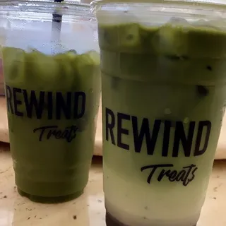 Blueberry Matcha Latte