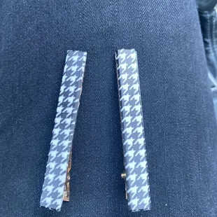 Super cute houndstooth hair clips