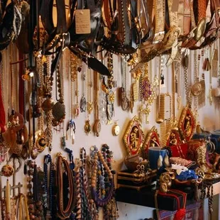 The now famous, &quot;wall of jewelry.&quot;