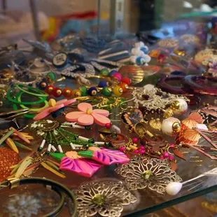 We have 5 shelves of earrings!