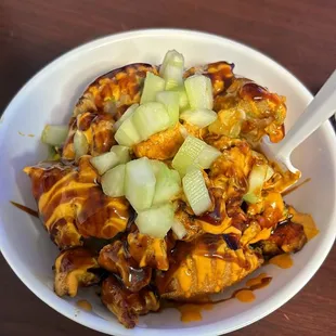 a plate of food on a table