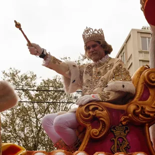 Rex blessing our location on St. Charles Ave