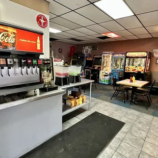 the inside of the restaurant