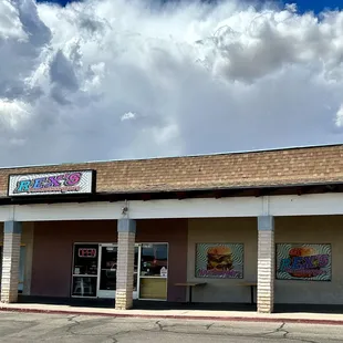 the front of the restaurant