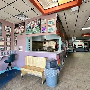the inside of the restaurant