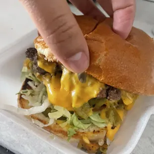 Green Chile Cheeseburger