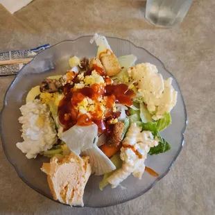 a plate of food on a table