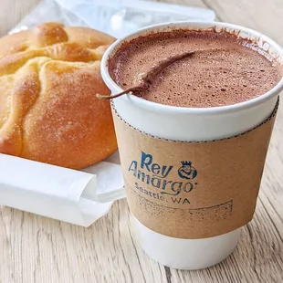 Xocolatl and pan de muerto - IG: @barriegudfood