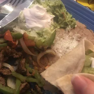 Lunch fajitas