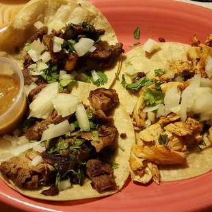 Rey Azteca now serves Mexican tacos. Steak, chicken, chorizo, and my favorite, carnitas. Delish!