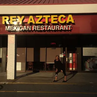 Front sign and entrance of store (ft. my best friend haha)