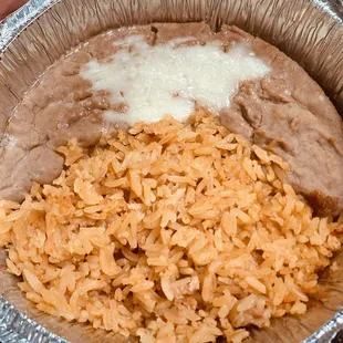 Rey Azteca -- beans &amp; rice side