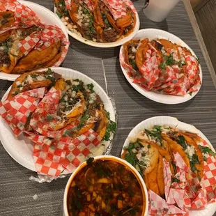 plates of food on a table