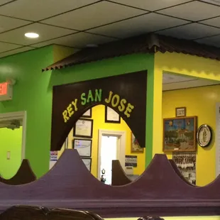 the entrance to the restaurant