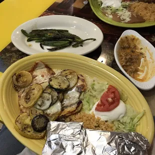 a plate of food on a table