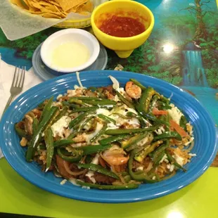 a plate of food on a table