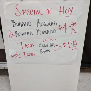 Specials of the day 2/1/19