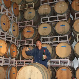 Robert Reyes in the Barrel Room