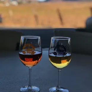 Having a glass of wine with my sweetheart. One of the perks of being wine club members!