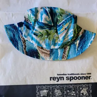 Turns out they gave me a complimentary Reyn Spooner Bucket Hat! So cool!