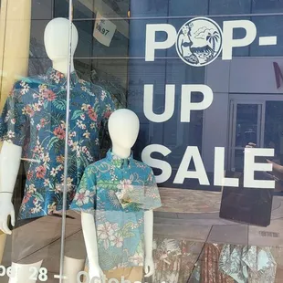Pop-up sale from September 28th to October 1st, 2023.