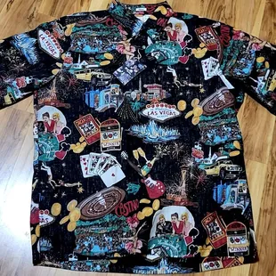 Reyn Spooner Las Vegas design Aloha Shirt ($59.99) outlet price.