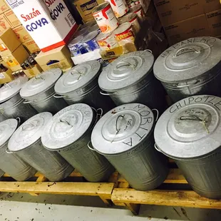 Vats of chiles!