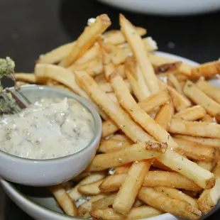 The Feta Fries were made with garlic, dill, and oregano aioli.