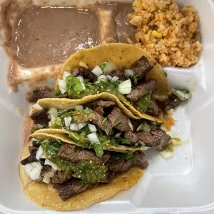 Three tacos and a coke for $19.70