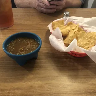 The chips and salsa was super yummy