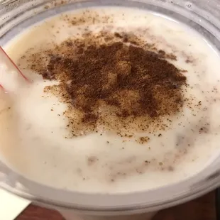 Rice dessert with cinnamon