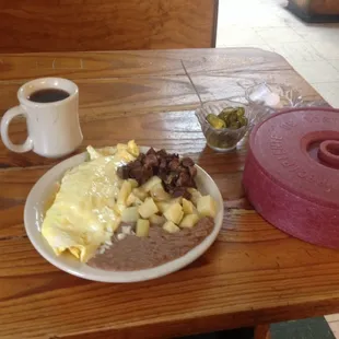 a plate of food on a table