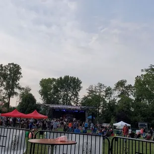 View of stage from the beer garden