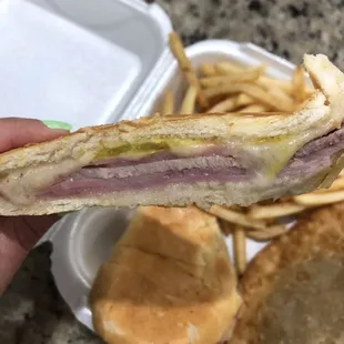 Cuban with fries