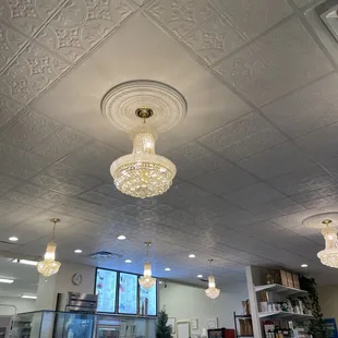 Reza&apos;s bling chandeliers