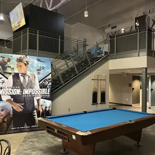 Go upstairs near the billiard tables ...