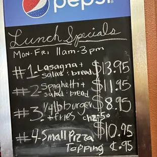Lunch specials