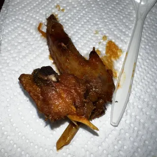 1 of 9 wings, looks like they cooked scrapped broken wings