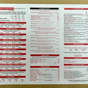 Full Menu