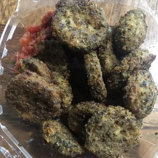 Massacred fried zucchini