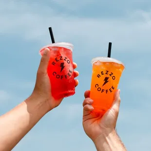 Regular or sugar free energy drinks infused with a flavor of choice!