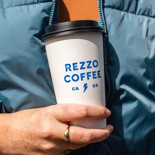 Hot coffee options include lattes, drip coffee, americanos, hot chocolate, and more!