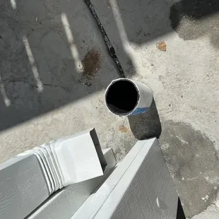 Drainage several inches off