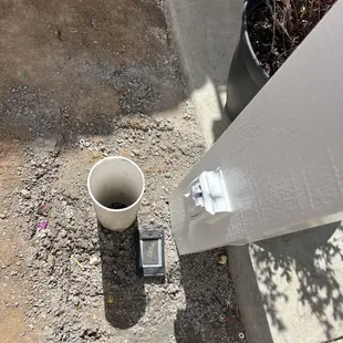 Extra drainage pipe they told us to put in on the wrong side. Not even needed! And why is the footing huge??!!