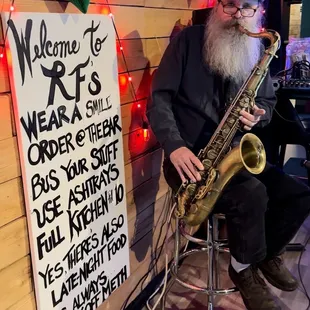 Edd English on sax every Thursday at 8pm...