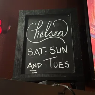 Chelsea Sat Sunday and Tuesday!!